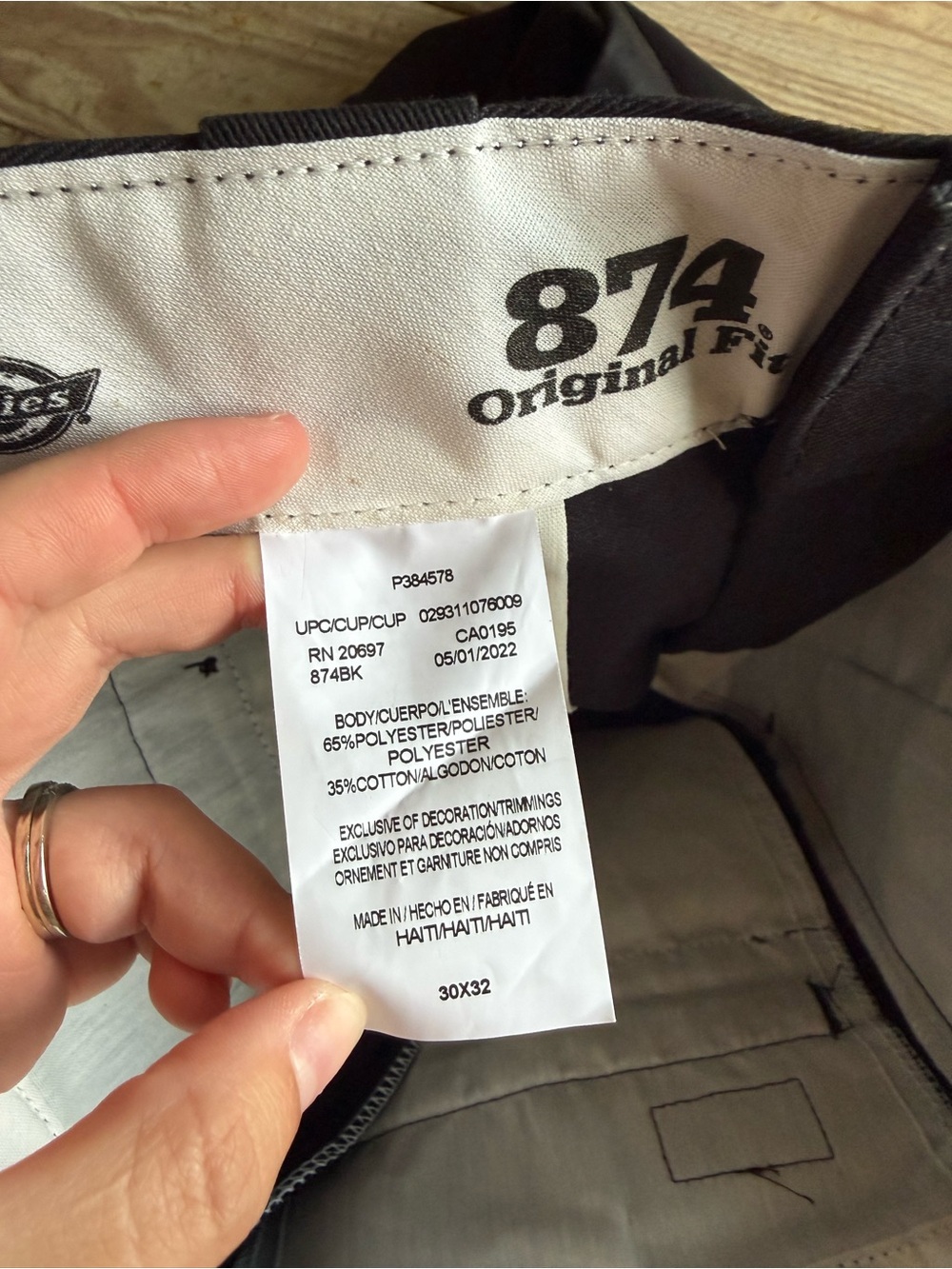 Dickies 874 Original Fit Work Pants size 30x32 nwt - Picture 2 of 3